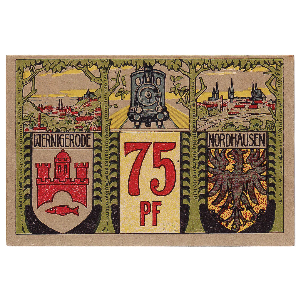 Banconote, Germania, Nordhausen, 75 Pfennig, carte 1921-03-01 SPL Mehl:FS 1406.1