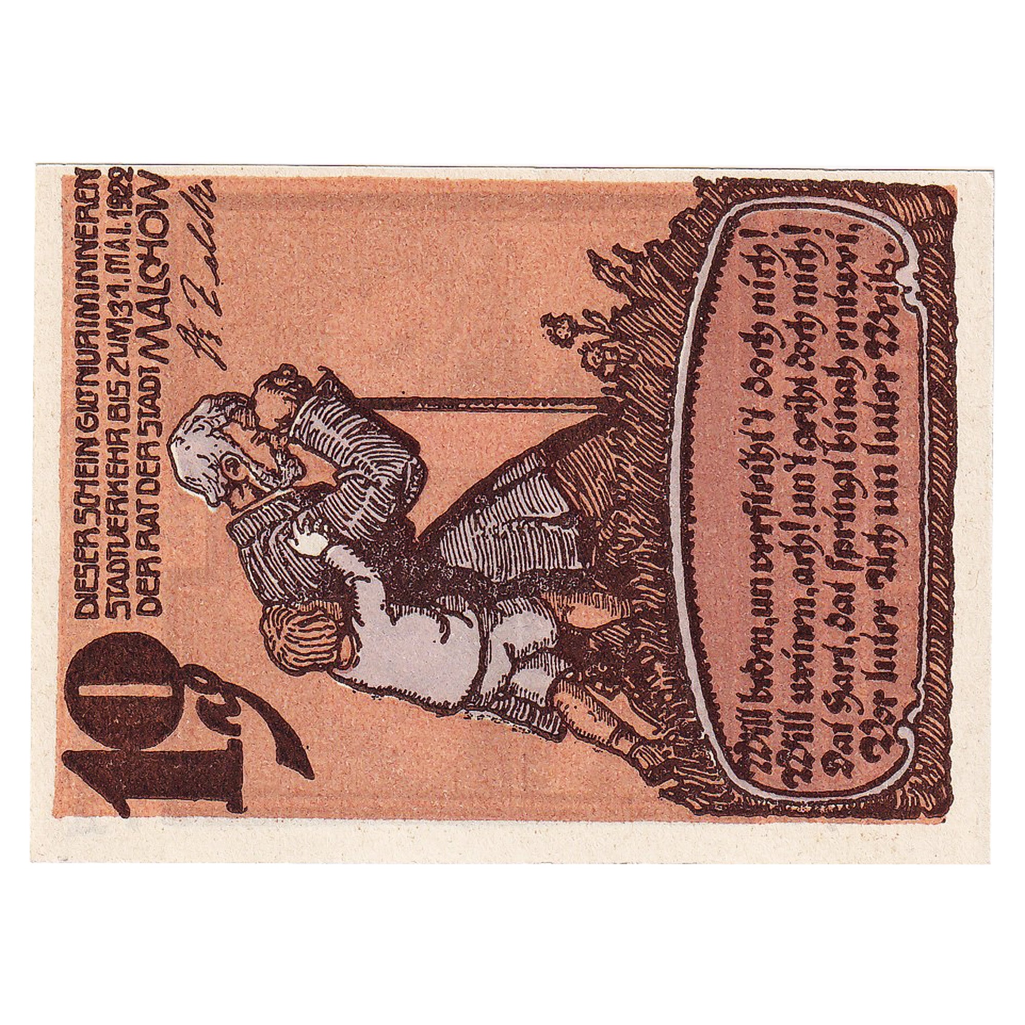 Banconote, Germania, malchow, 10 Pfennig, voilier 1922-05-31, SPL Mehl:863.1