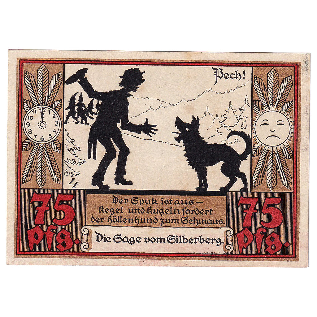 Geldschein, Deutschland, Wünschendorf, 75 Pfennig, Oies, 1921 UNZ- Mehl:1457.2