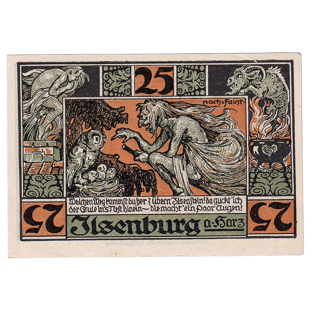 Banknot, Niemcy, Ilsenburg, 25 Pfennig, personnage 1921-12-31 UNC(63) Mehl:644.1