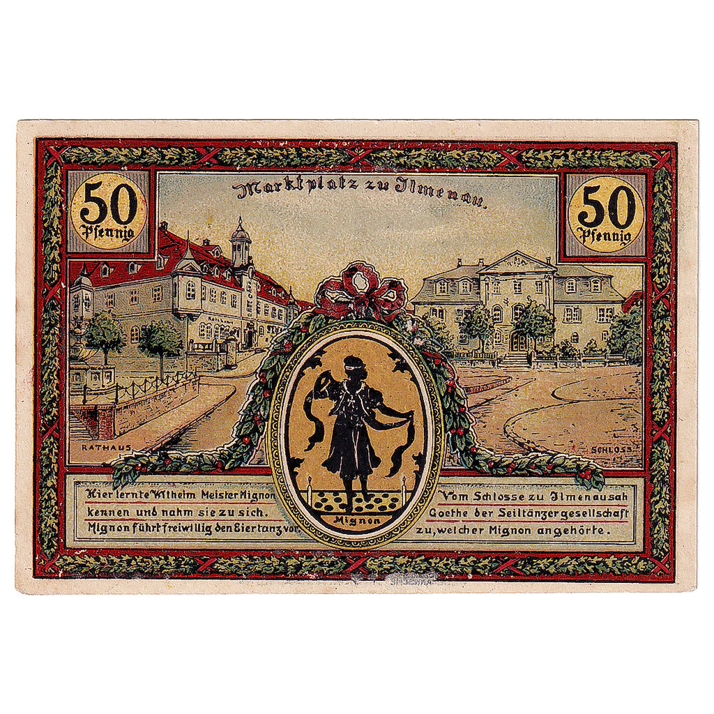 Geldschein, Deutschland, ilmenau, 50 Pfennig, tour, 1921, UNZ-, Mehl:643.3