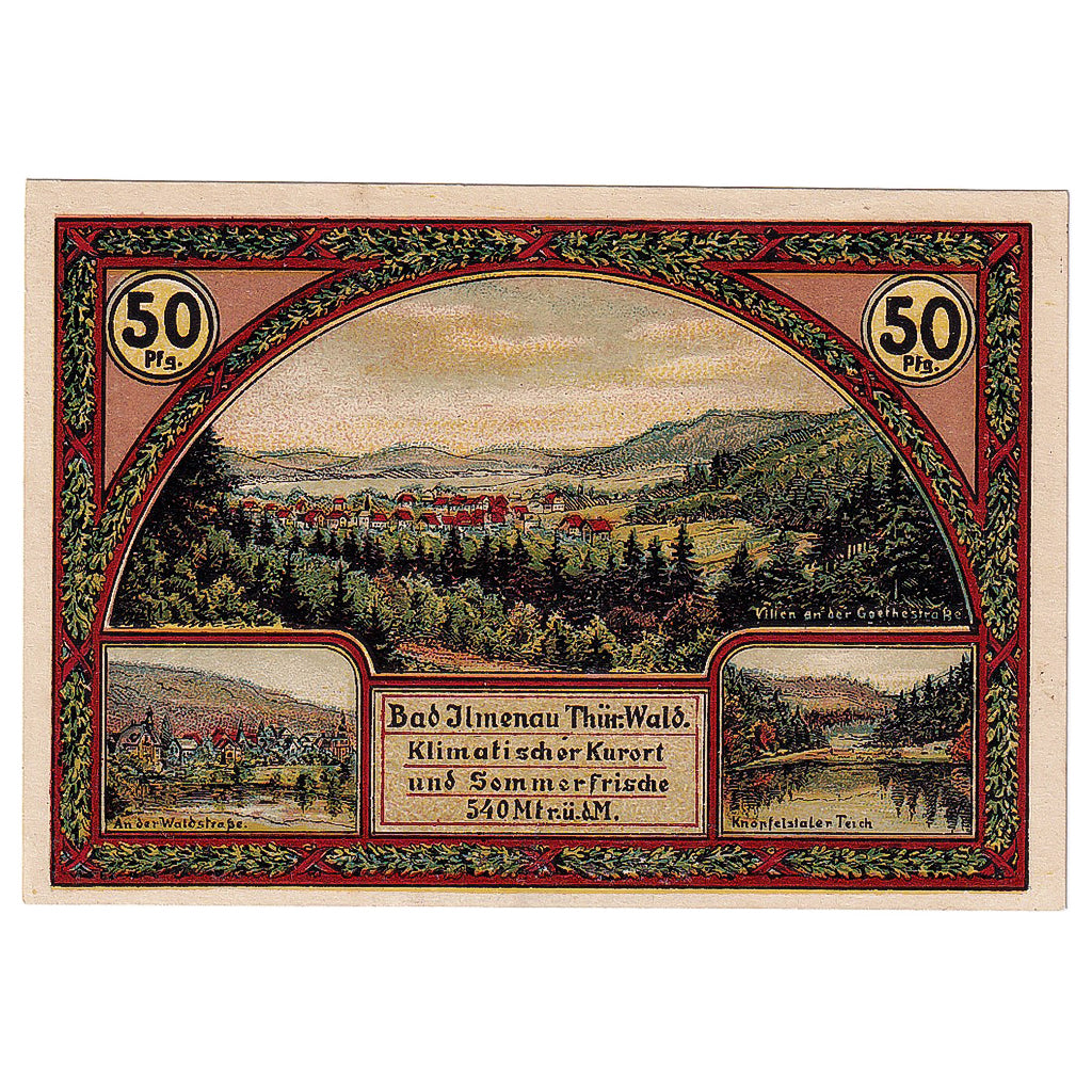 Geldschein, Deutschland, ilmenau, 50 Pfennig, hiver, 1921, UNZ-, Mehl:643.3