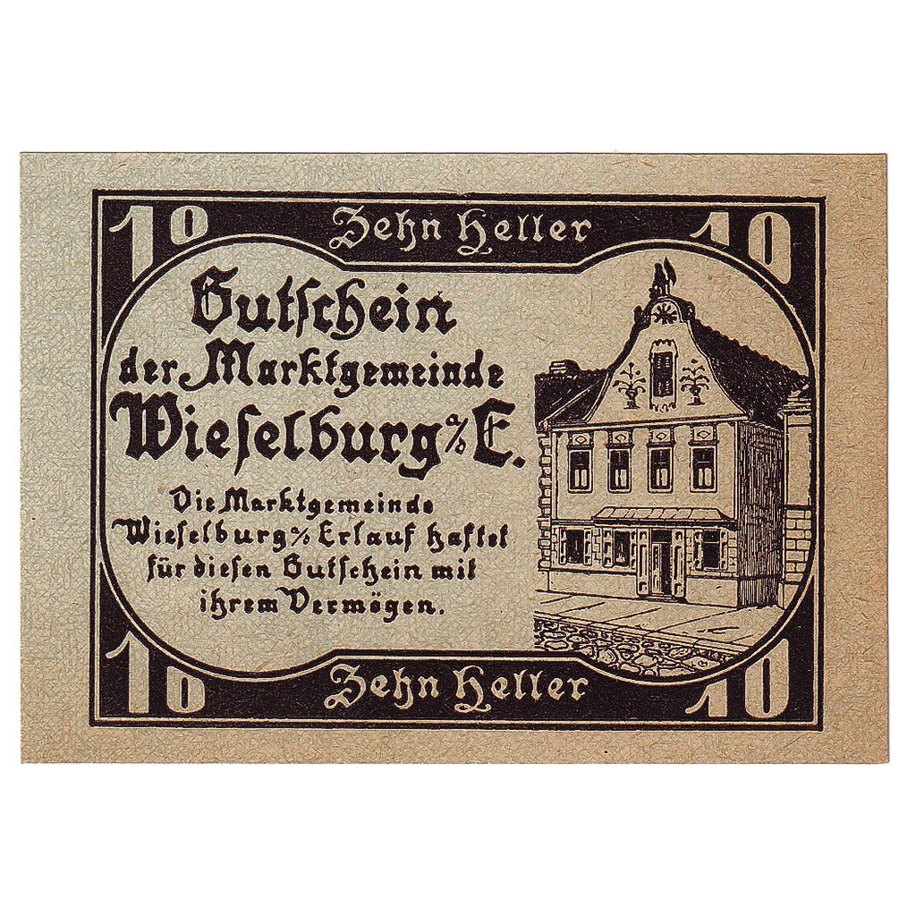 Geldschein, Deutschland, Wieselburg, 10 Pfennig, Blason 1920 UNZ- Mehl:1231a