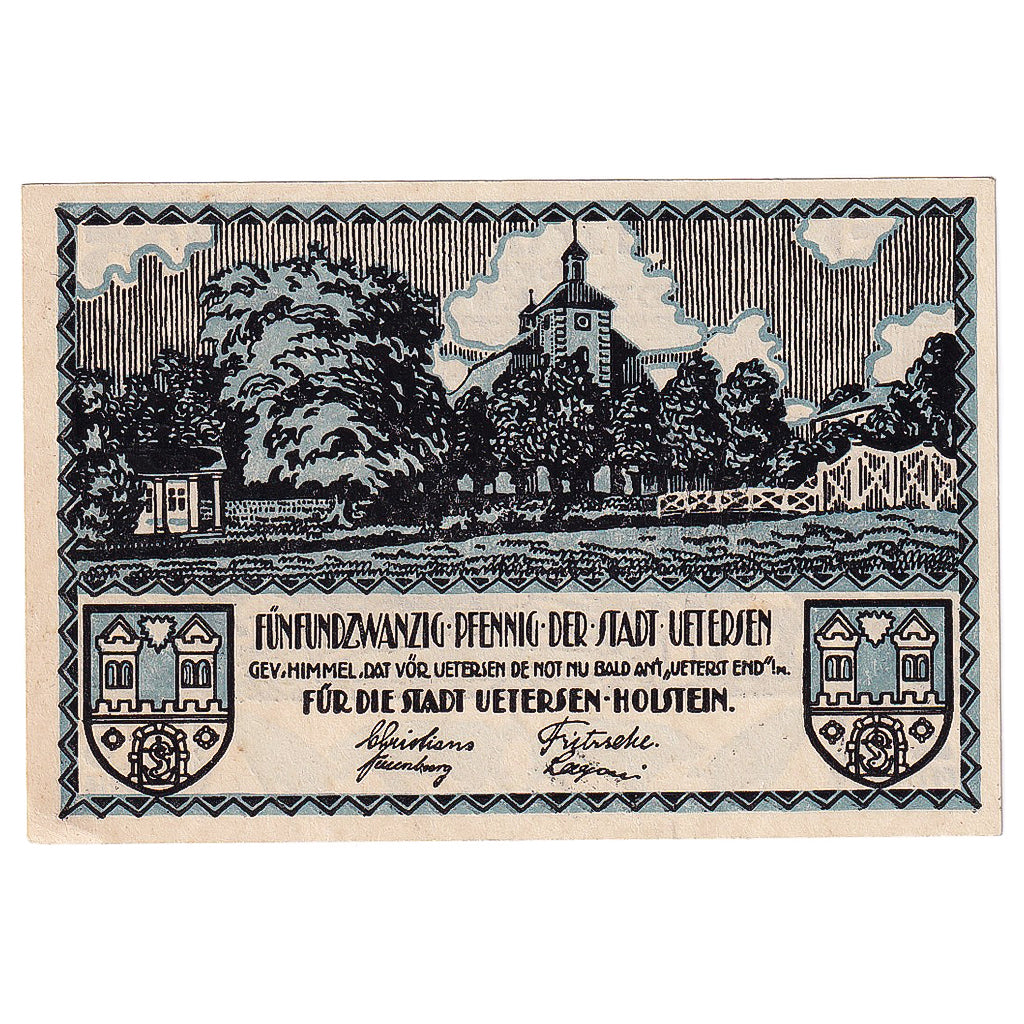 Geldschein, Deutschland, Uetersen, 25 Pfennig, Usine, 1920, UNZ-, Mehl:1352.1