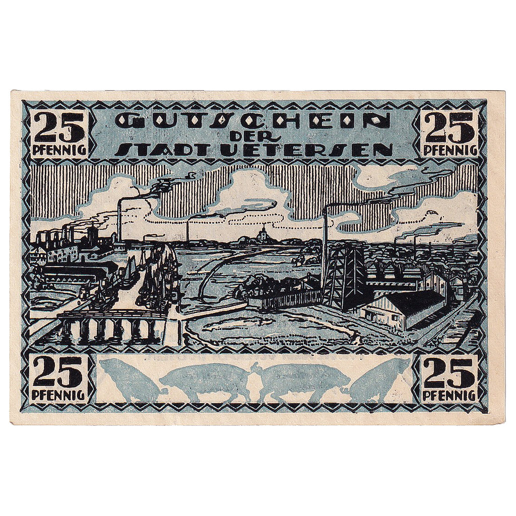 Geldschein, Deutschland, Uetersen, 25 Pfennig, Usine, 1920, UNZ-, Mehl:1352.1