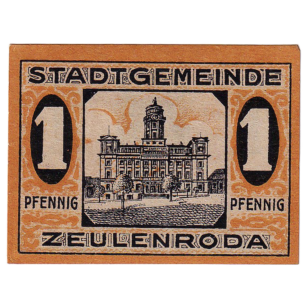 Geldschein, Deutschland, Zeulenroda, 1 Pfennig, Lion 1920-01-01, UNZ- Mehl:Z8.8a