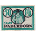 Geldschein, Deutschland, Paderborn, 50 Pfennig, personnage 1921 UNZ- Mehl:1043.1