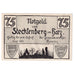 Banconote, Germania, Stecklenberg, 75 Pfennig, chevalier, 1921, SPL, Mehl:1258.4