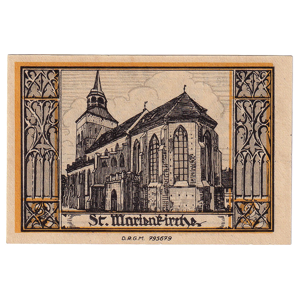 Geldschein, Deutschland, Belgard, 2 Mark, cathédrale, 1920, UNZ-, Mehl:69.1a