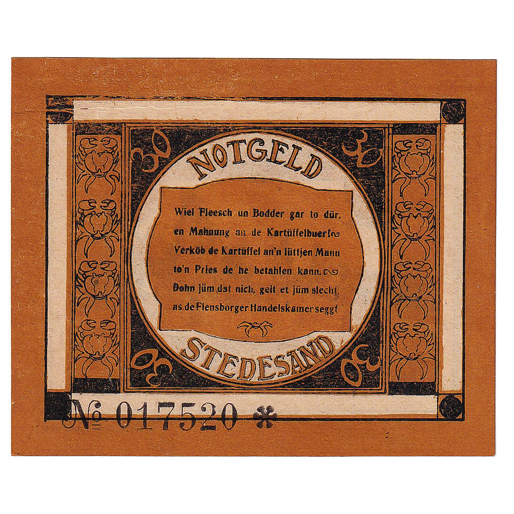 Geldschein, Deutschland Stedesand 30 Pfennig, personnage, 1920 UNZ- Mehl:1259.1b
