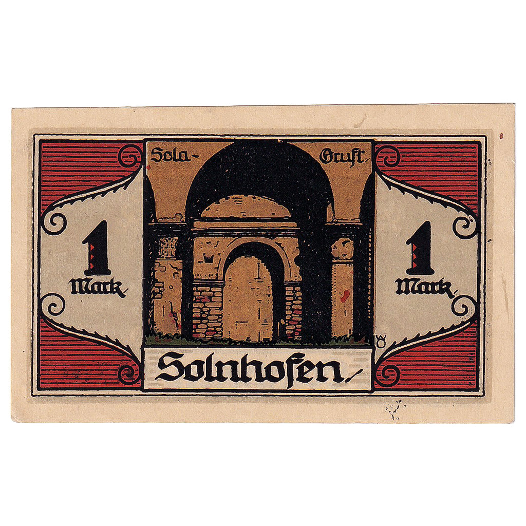 Banconote, Germania, Solnhofen, 1 Mark, porte, 1921 SPL Mehl:1236.1a