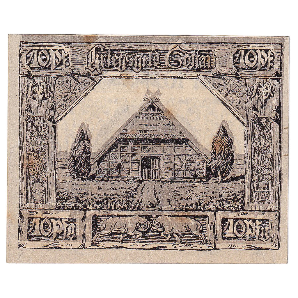Geldschein, Deutschland, Soltau, 10 Pfennig, grange, 1921 VZ Mehl:1238