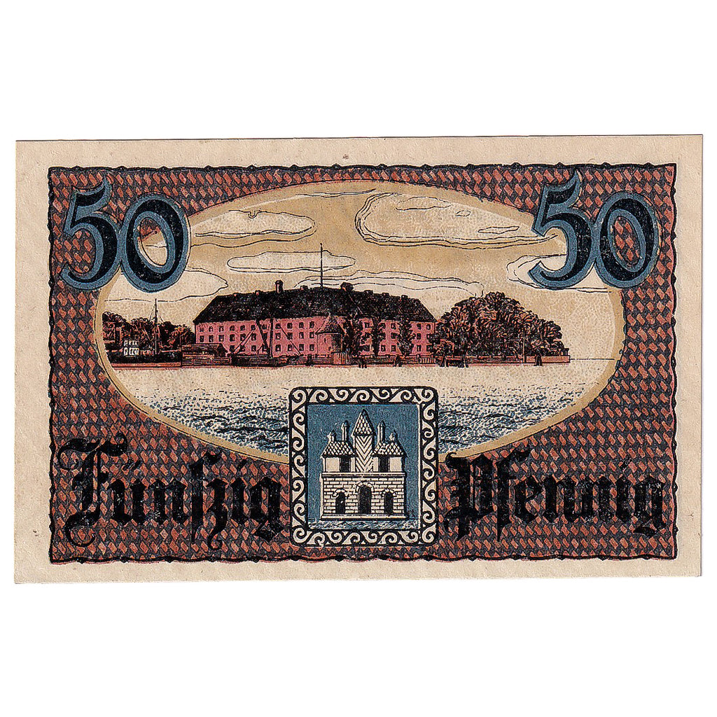 Geldschein, Deutschland, Sonderburg, 50 Pfennig, paysage, 1920 UNZ- Mehl:1240.1