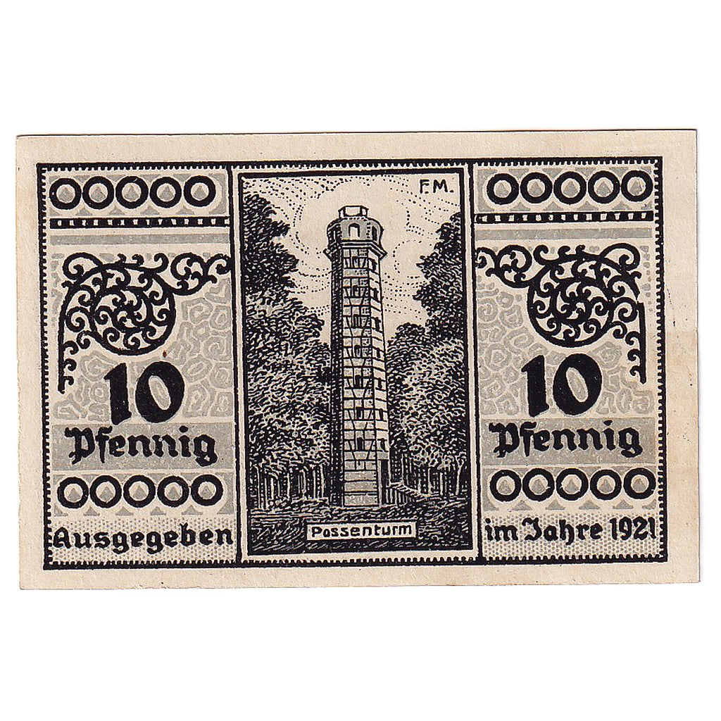 Geldschein, Deutschland, Sondershausen, 10 Pfennig, tour, 1921, UNZ- Mehl:1241.3