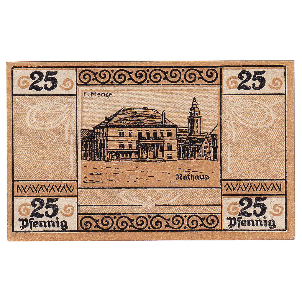 Banknot, Niemcy, Sondershausen, 25 Pfennig, Blason, 1920, UNC(63) Mehl:1241.1
