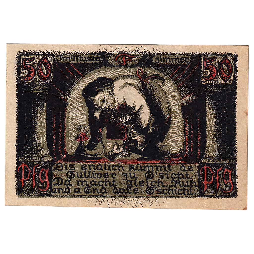 Geldschein, Deutschland, Sonneberg, 50 Pfennig, personnage 1922 UNZ- Mehl:1244.2