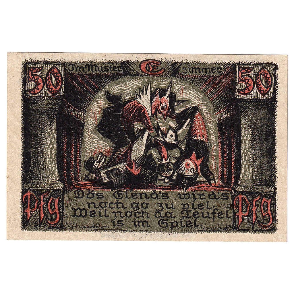 Banconote, Germania, Sonneberg, 50 Pfennig, Blason, 1922 SPL Mehl:1244.2