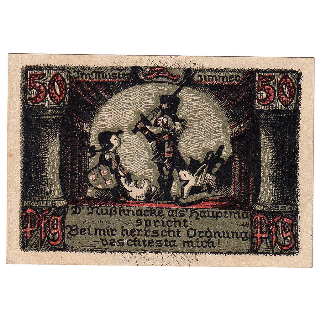 Geldschein, Deutschland, Sonneberg, 50 Pfennig, Blason 2, 1922 UNZ- Mehl:1244.2