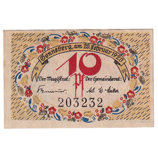 Billet, Allemagne, Sonneberg, 10 Pfennig, soldat 1921-01-21, SPL Mehl:1244.1