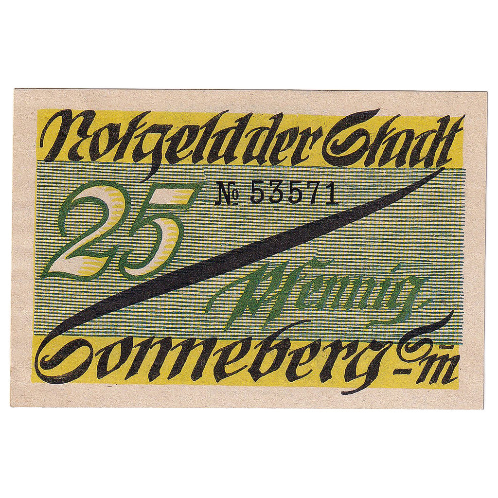 Banknot, Niemcy, Sonneberg, 25 Pfennig, Texte 1920-02-20, UNC(63) Mehl:S88.4b