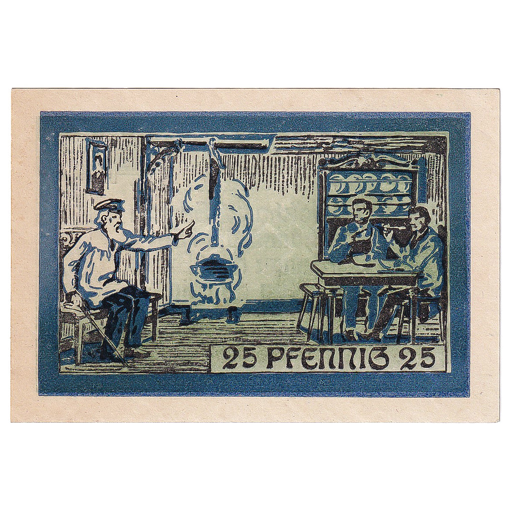 Banknot, Niemcy, Speicher, 25 Pfennig, personnage 1921-07-01 UNC(63) Mehl:1249.1