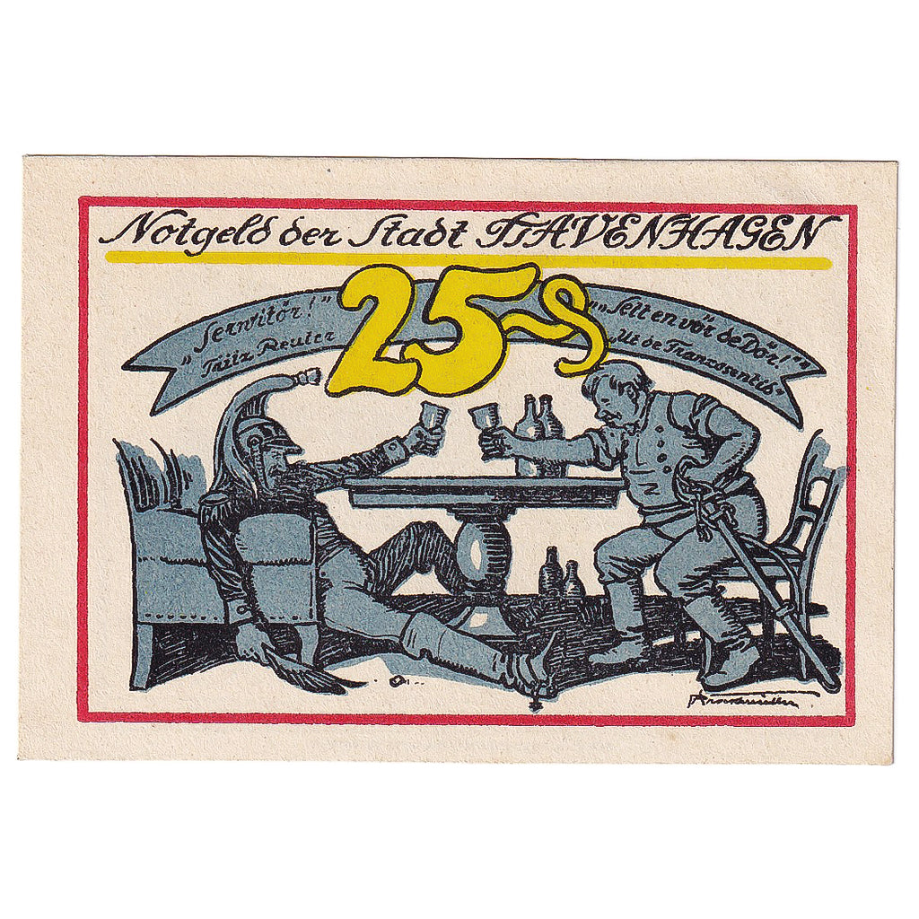 Geldschein, Deutschland, Stavenhagen, 25 Pfennig 1921, UNZ- Mehl:1257.1