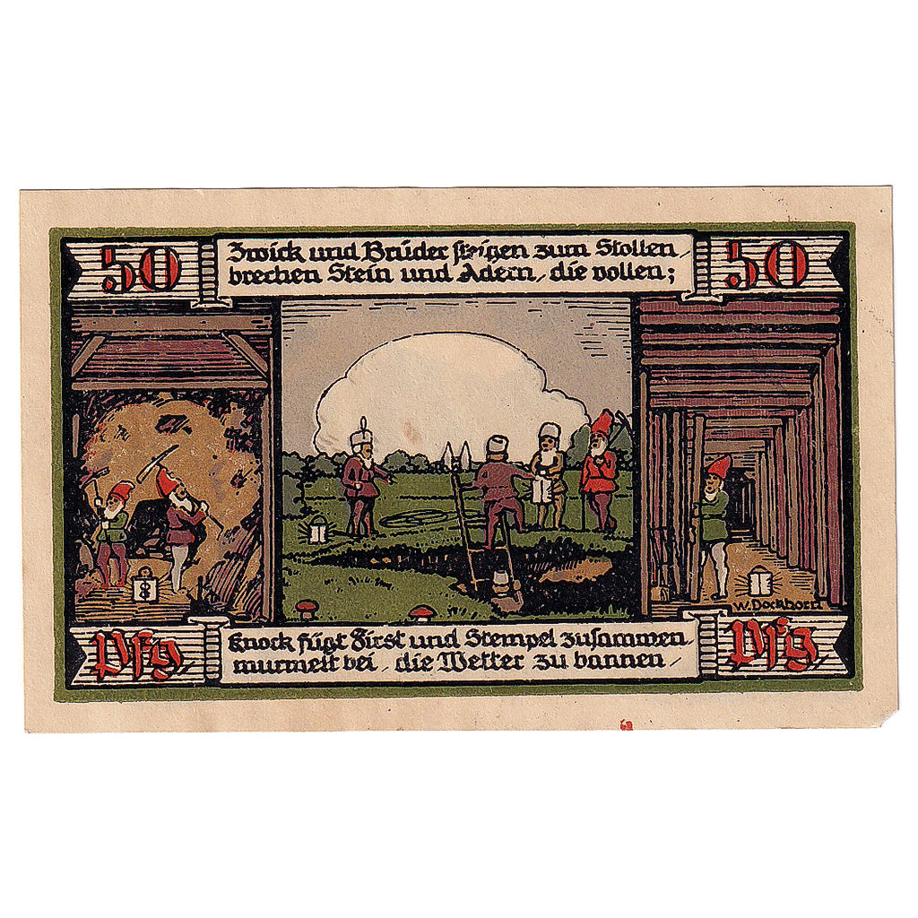 Banknot, Niemcy, Ballenstedt, 50 Pfennig, paysage 1921-08-22, UNC(63) Mehl:60.1