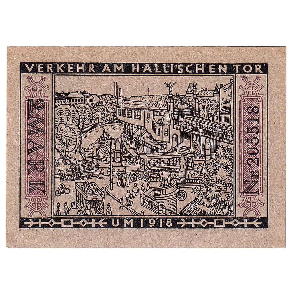 Banknot, Niemcy, Berlin, 2 Mark, Ville, 1922, 1922-03-01, UNC(63), Mehl:92.3