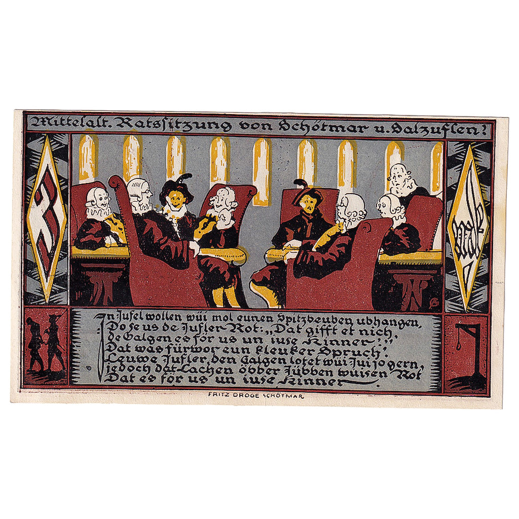 Geldschein, Deutschland, Schötmar, 3 Mark, personnage, 1921, UNZ-, Mehl:1200.1