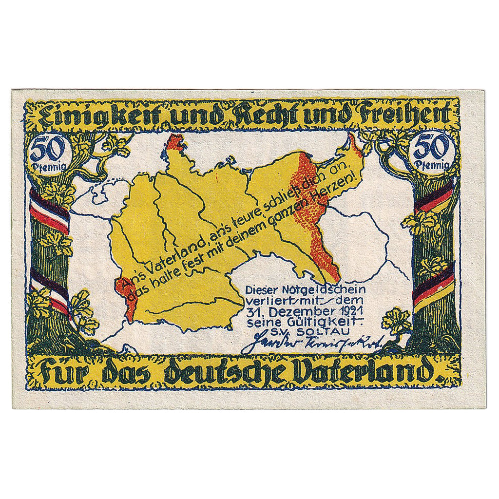 Banconote, Germania, Soltau, 50 Pfennig, personnage 1921-12-31, SPL Mehl:1239.1