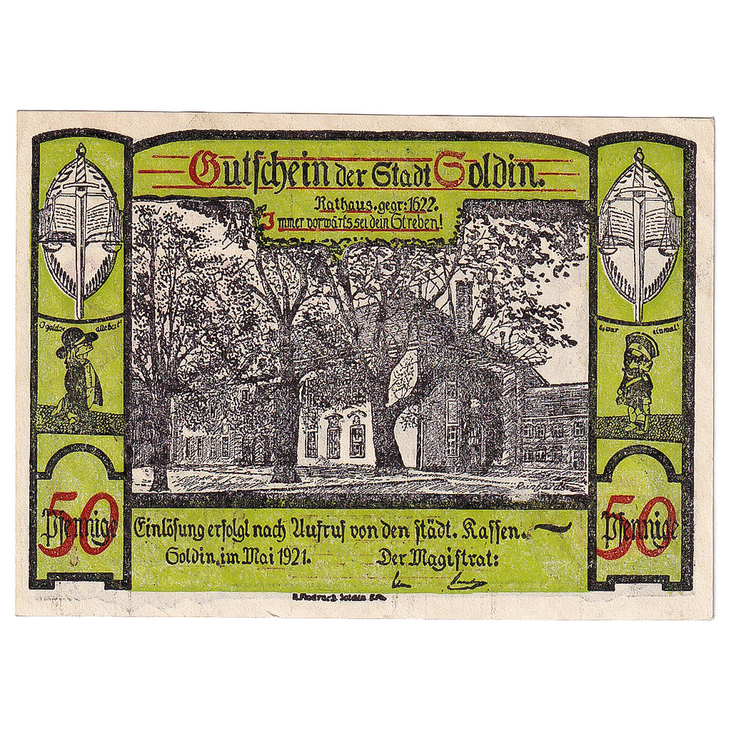 Banconote, Germania, Soldin, 50 Pfennig, ferme, 1921, SPL, Mehl:1235.2