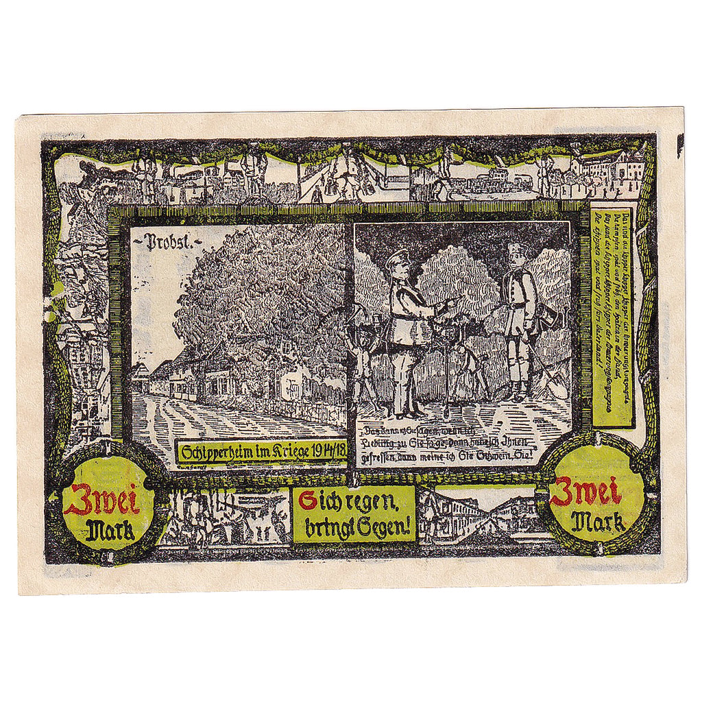 Banknot, Niemcy, Soldin, 2 Mark, Eglise, 1921, UNC(63), Mehl:1235.2