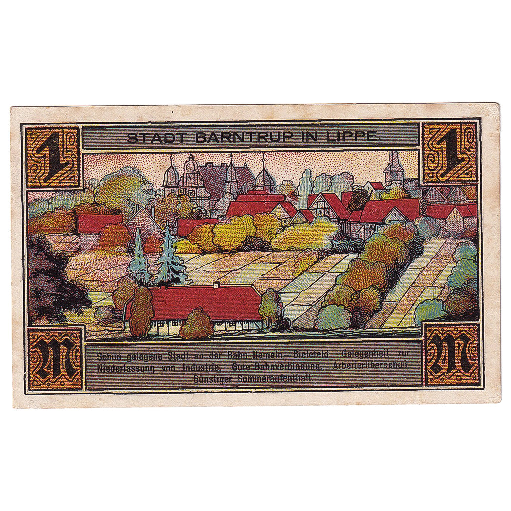Geldschein, Deutschland, Barntrup, 1 Mark, paysage 1921-11-20, SS Mehl:66.1