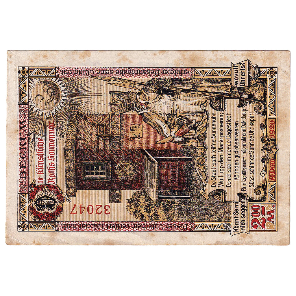 Geldschein, Deutschland, Beckum, 2 Mark, Blason, 1920, 1920-09-01, S+, Mehl:68.2