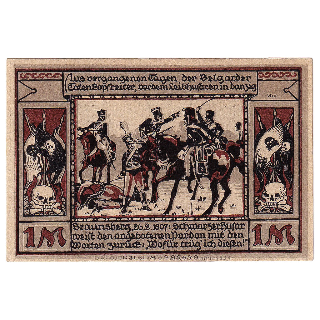 Geldschein, Deutschland, Belgard, 1 Mark, personnage, 1920, UNZ-, Mehl:69.4a