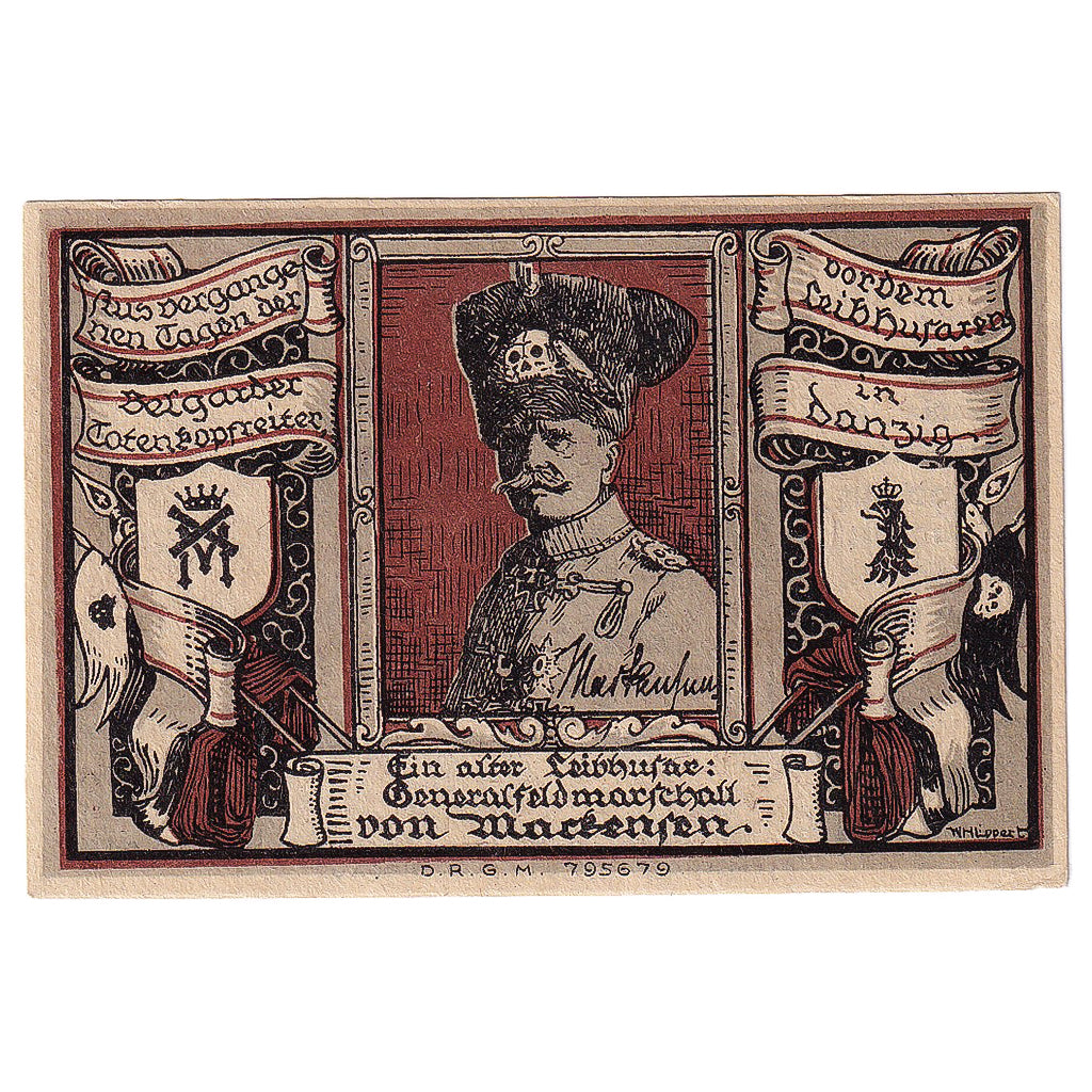 Banknot, Niemcy, Belgard, 2 Mark, portrait, 1920, UNC(63), Mehl:69.4a