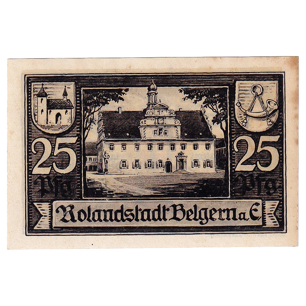 Banconote, Germania, Belgern, 25 Pfennig, Eglise 1921-11-01, SPL- Mehl:70.1