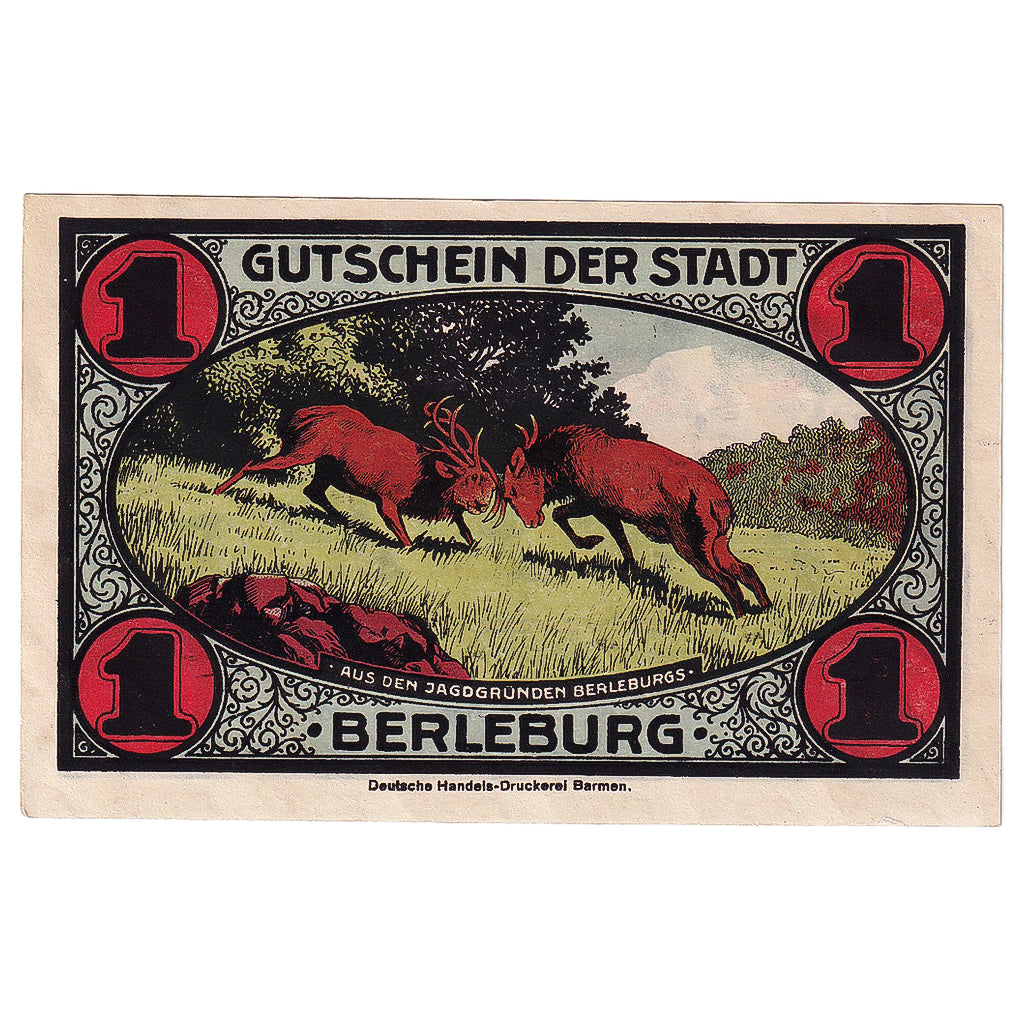 Banconote, Germania, Berleburg, 1 Mark, paysage 1921-03-12, SPL Mehl:80.1