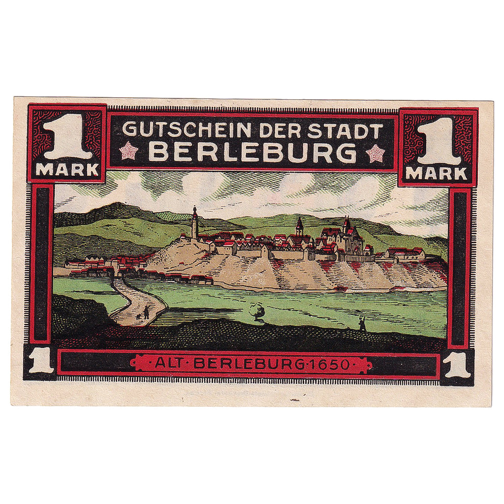 Geldschein, Deutschland, Berleburg, 1 Mark, Blason 1921-03-12, UNZ- Mehl:80.1