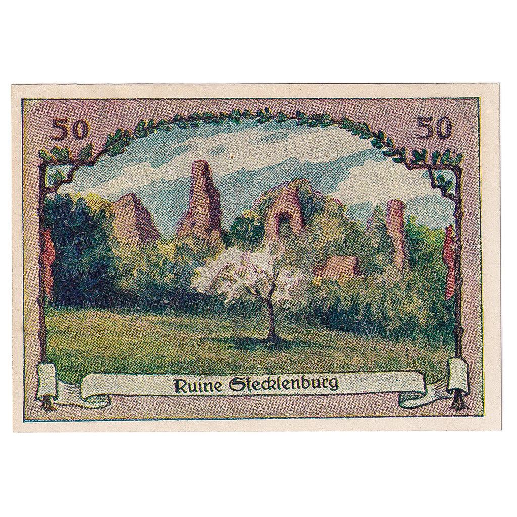 Geldschein, Deutschland, Stecklenberg 50Pfennig chevalier 1921 UNZ- Mehl:1258.1a