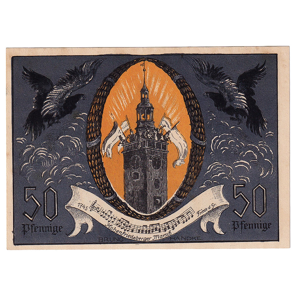Geldschein, Deutschland, Striegau, 50 Pfennig, drapeau, 1921, VZ, Mehl:1284.1