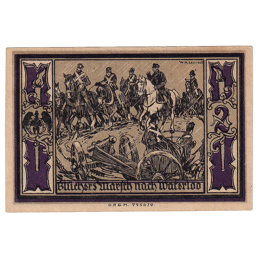 Banknot, Niemcy, Stolp, 2 Mark, personnage, 1922, UNC(63), Mehl:1275.5a