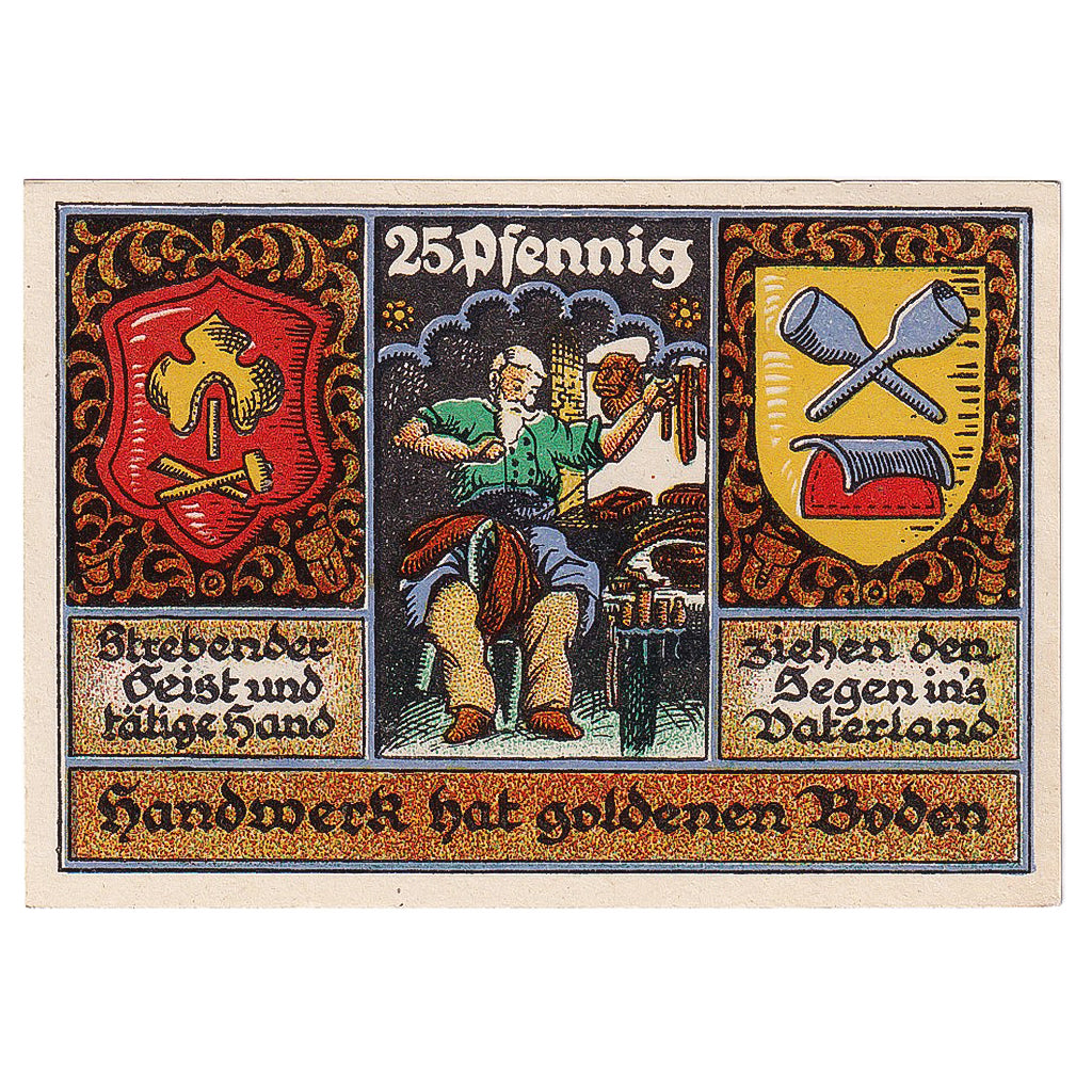 Geldschein, Deutschland, Stolzenau, 25 Pfennig, couture, 1922, UNZ-, Mehl:1277.1