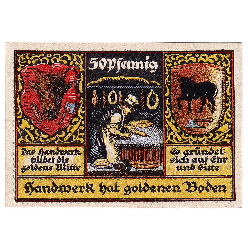 Geldschein, Deutschland, Stolzenau, 50 Pfennig boulanger, 1922, UNZ- Mehl:1277.1