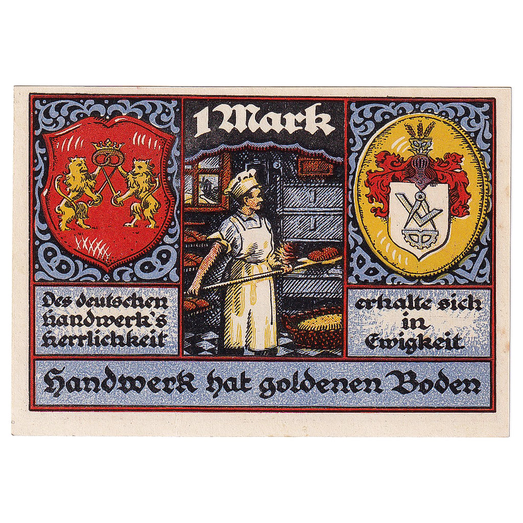 Geldschein, Deutschland, Stolzenau, 1 Mark, boulanger, 1922, UNZ-, Mehl:1277.1