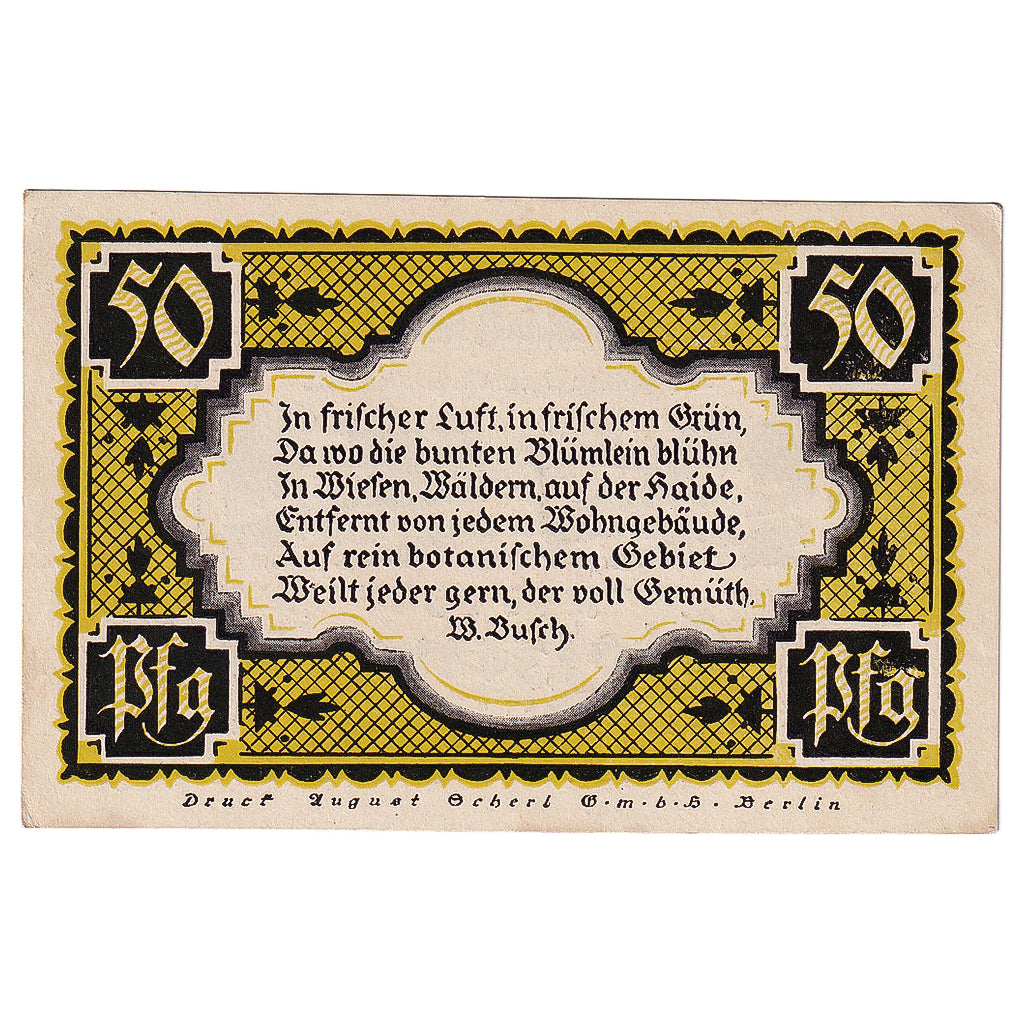 Banconote, Germania, Stolzenau, 50 Pfennig, champs 1921-11-30, SPL Mehl:1276.2