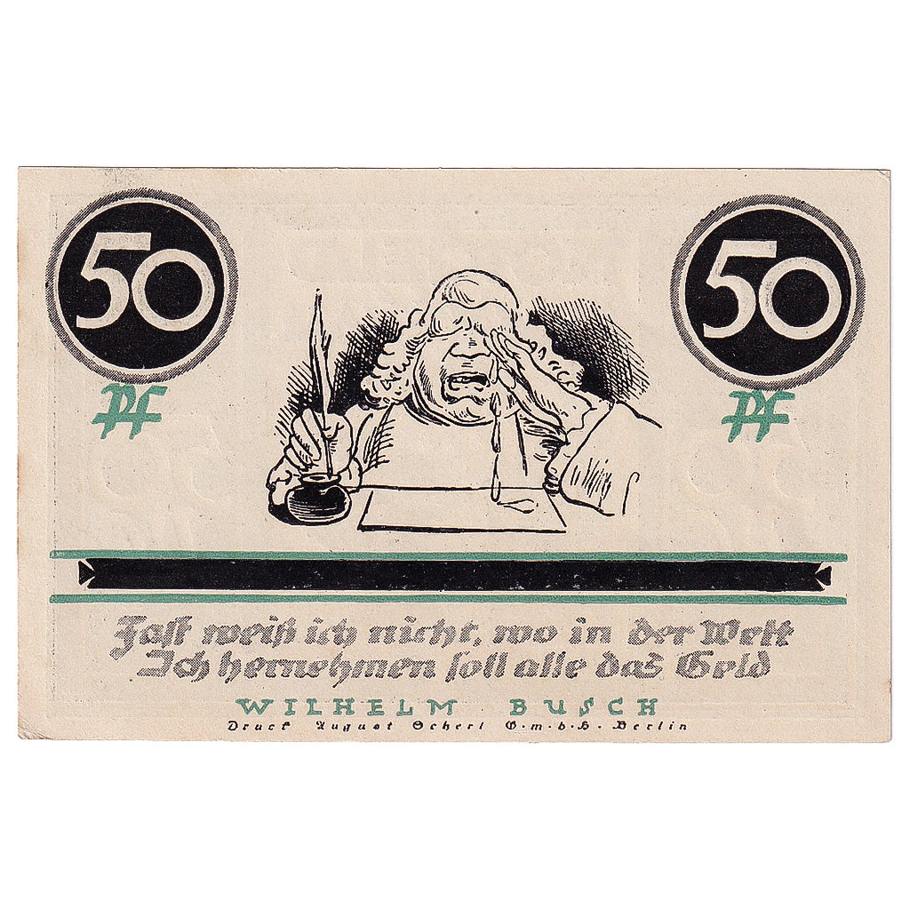 Banconote, Germania, Stolzenau, 50 Pfennig, paysage, 1921 SPL Mehl:1276.2