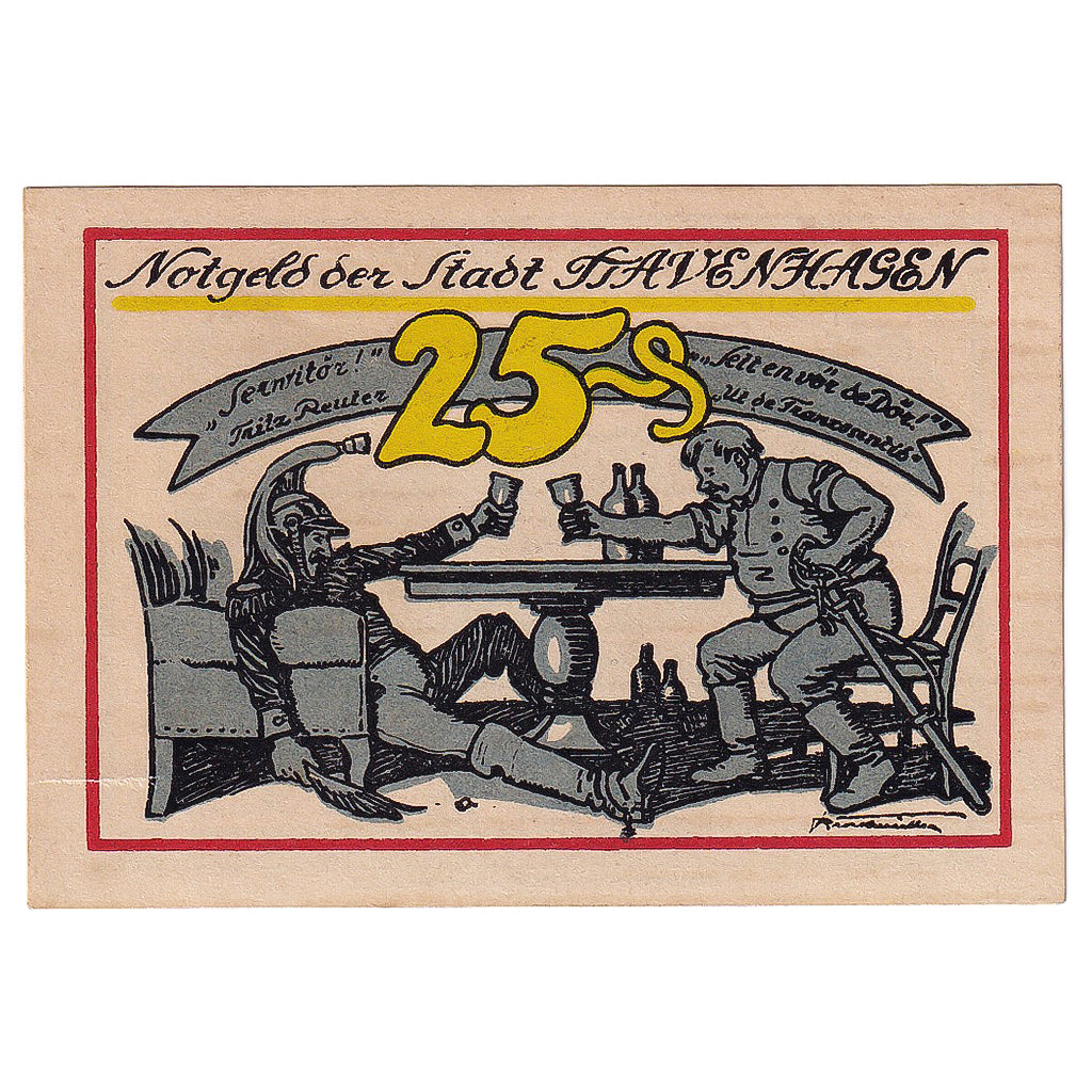 Banconote, Germania, Stavenhagen, 25 Pfennig, parc, 1921, SPL, Mehl:1257.1b