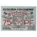 Banconote, Germania, Bordelum, 75 Pfennig, Blason 1922-03-31, SPL Mehl:143.1