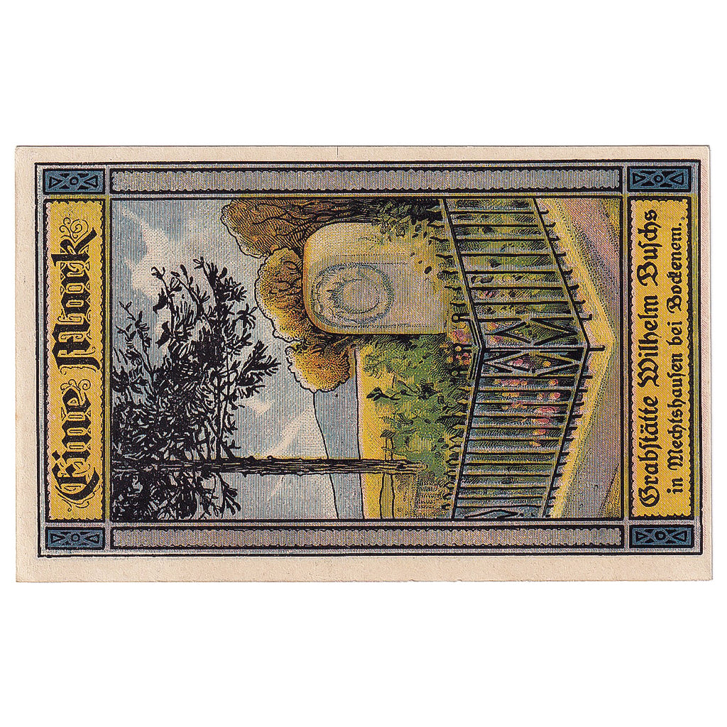 Geldschein, Deutschland, Bockenem, 1 Mark, Blason 1923-12-31, UNZ- Mehl:130.1